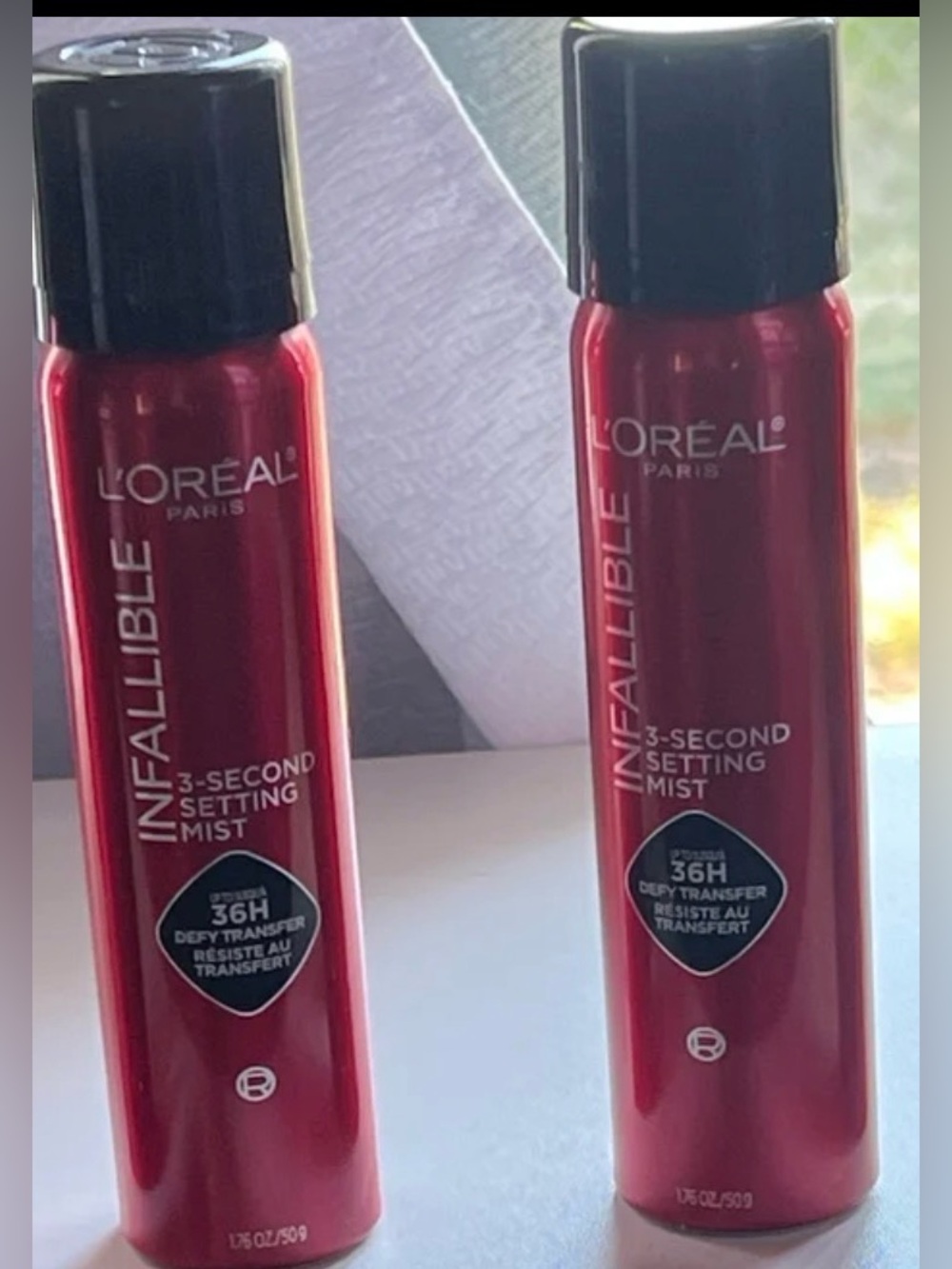 L’Oreal Infallible 3 Second Makeup Setting Spray X 2 Bottles Dries Instantly New